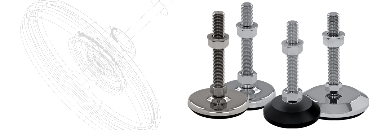 pieds de machines avec amorti aux vibrations